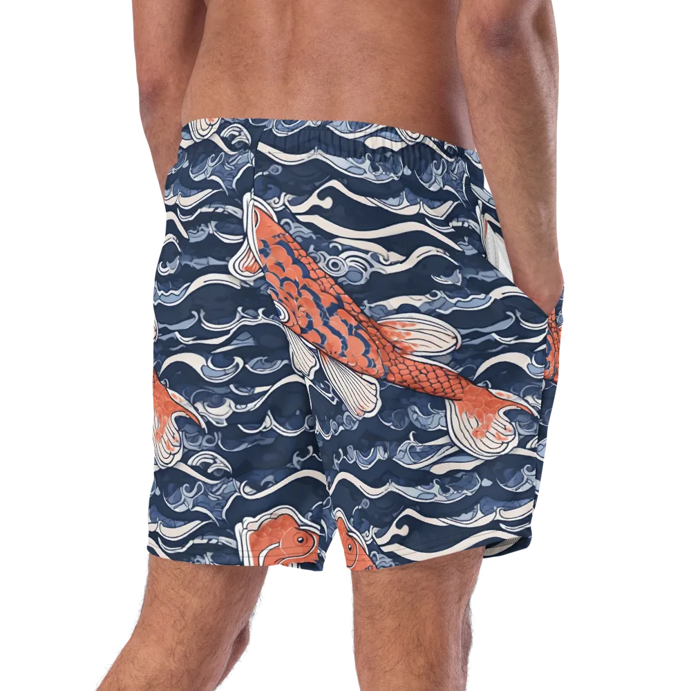 Vermilion Tide on Swim Trunks — Right Back