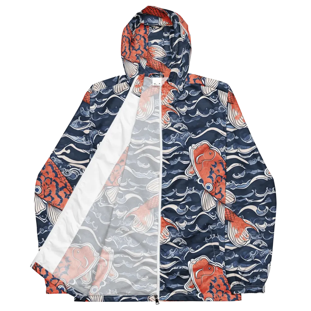 Vermilion Tide on Men's Windbreaker — Front