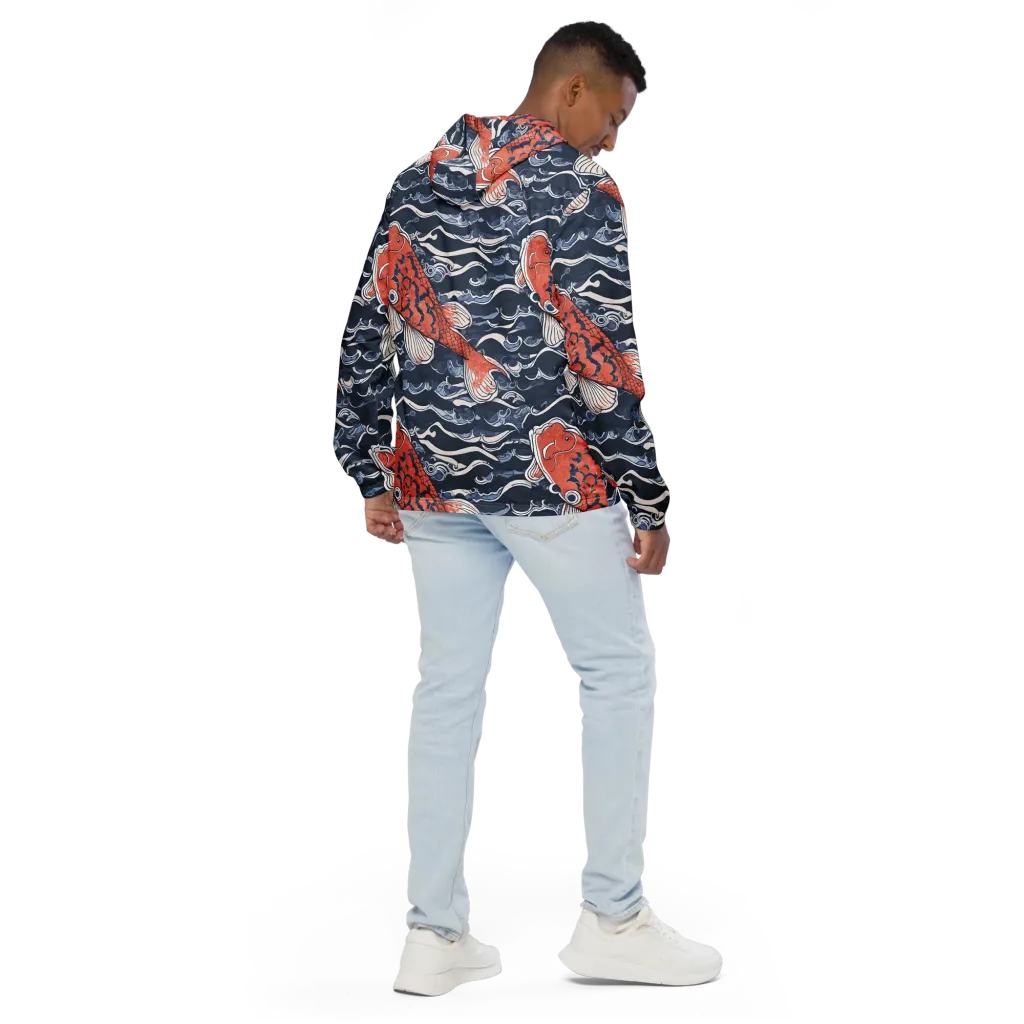 Vermilion Tide on Men's Windbreaker — Back