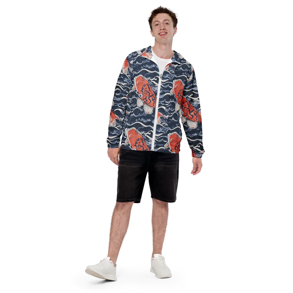 Vermilion Tide on Men's Windbreaker — Front