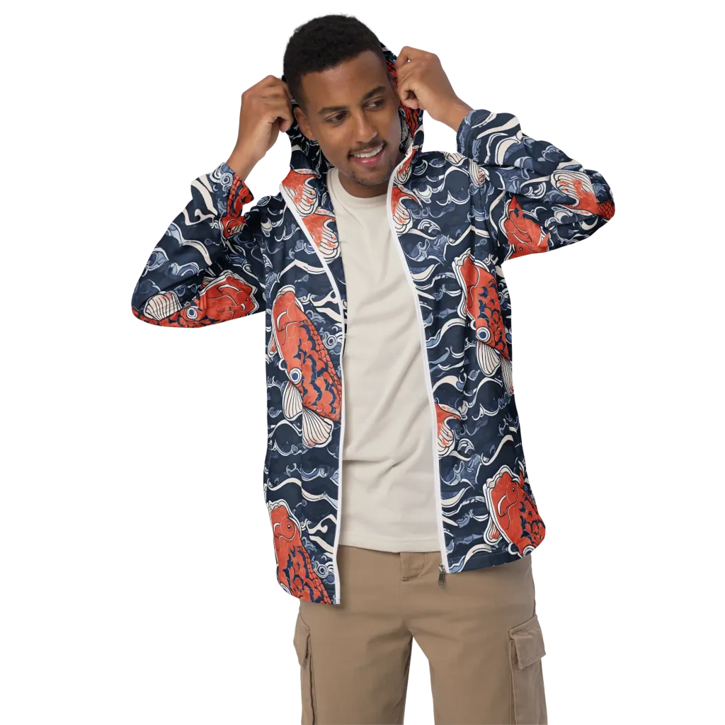 Vermilion Tide on Men's Windbreaker — Front