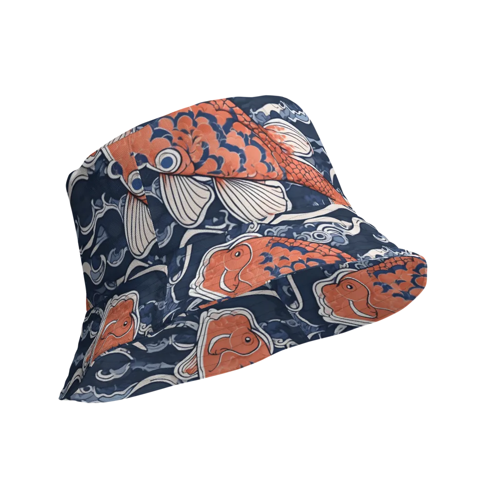 Vermilion Tide on Reversible Bucket Hat — Product details Outside