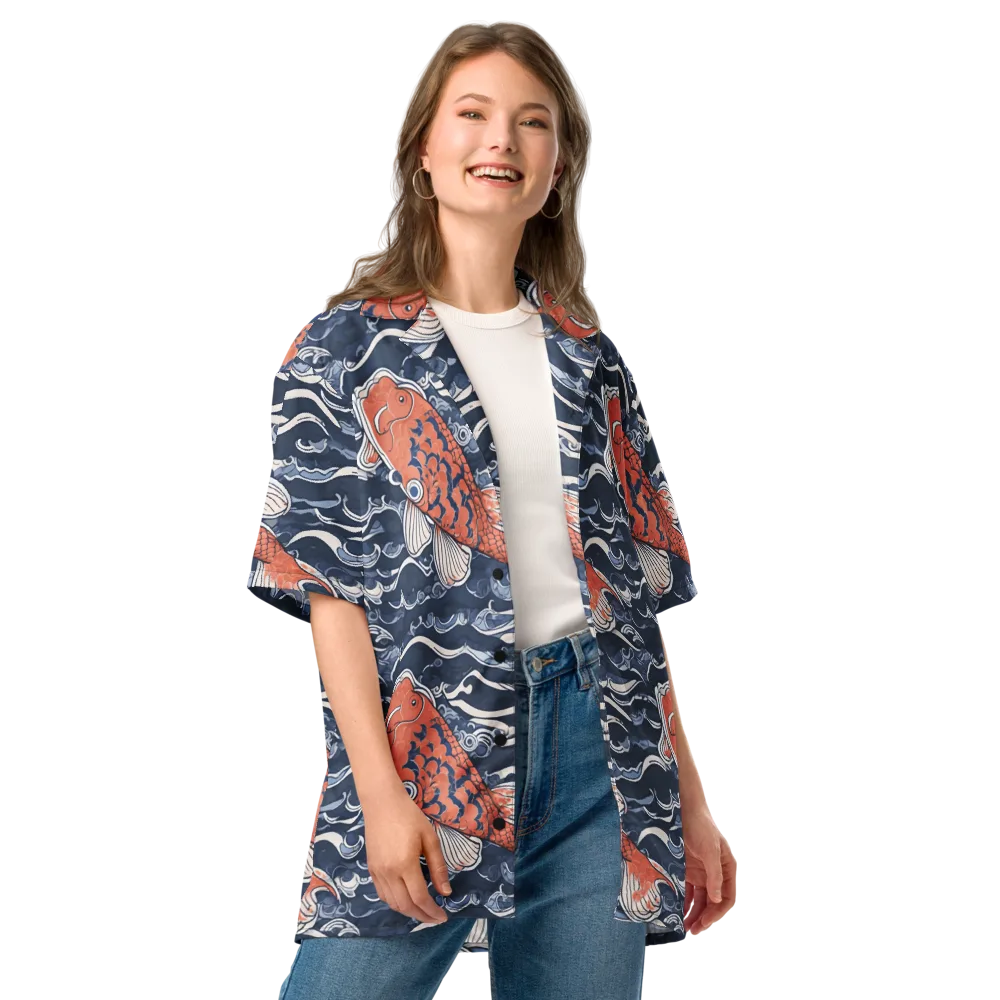 Vermilion Tide on Button Shirt — Front
