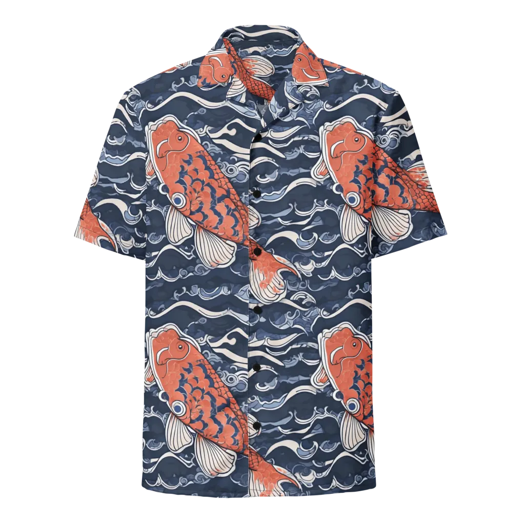 Vermilion Tide on Button Shirt — Front