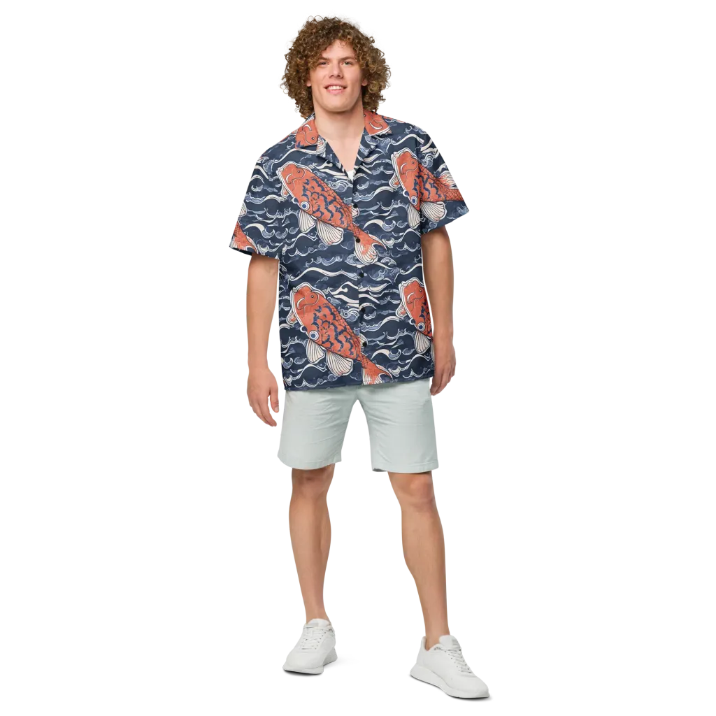 Vermilion Tide on Button Shirt — Front