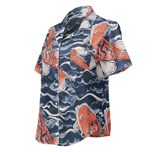 Vermilion Tide on a Women's Short Sleeve Pajama Top