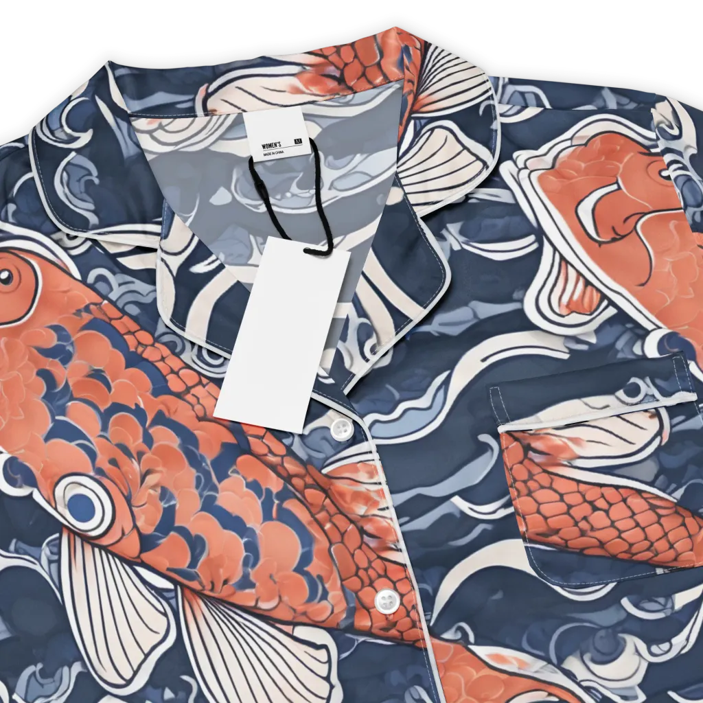 Vermilion Tide on Women's Short Sleeve Pajama Top — Product details