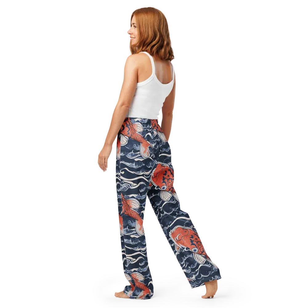 Vermilion Tide on Women's Pajama Pants — Back