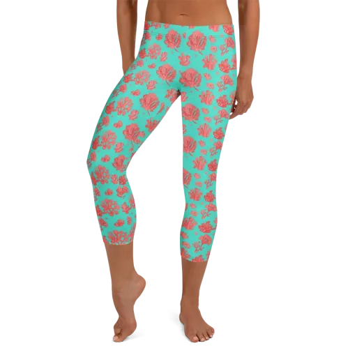 Reef Garden on a Capri Leggings