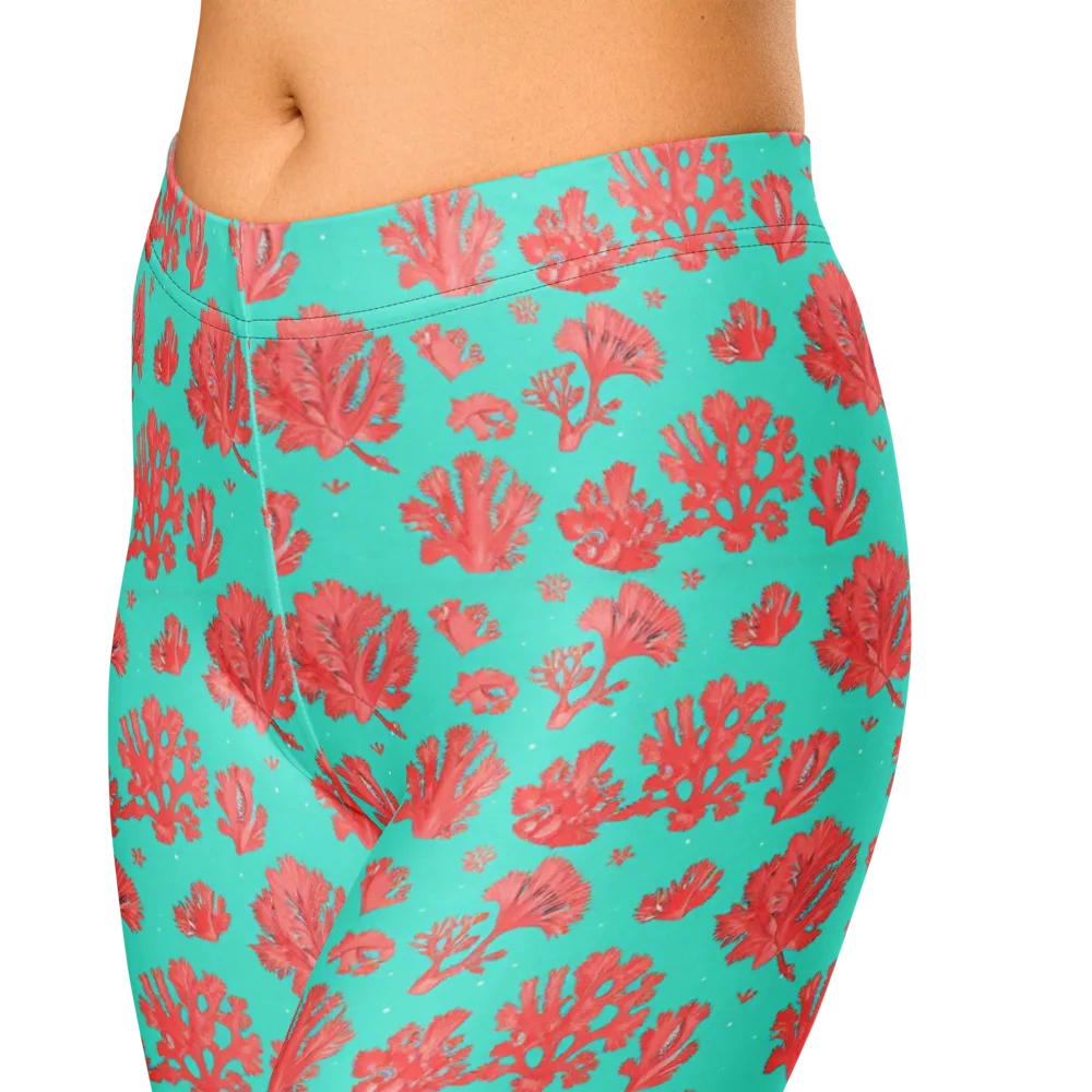 Reef Garden on Capri Leggings — Zoomed-in