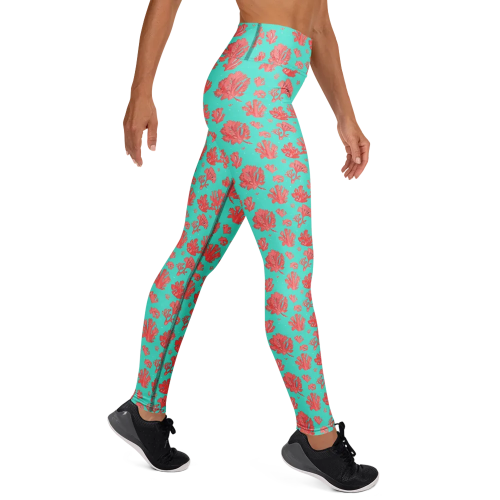 Reef Garden on Yoga Leggings — Right