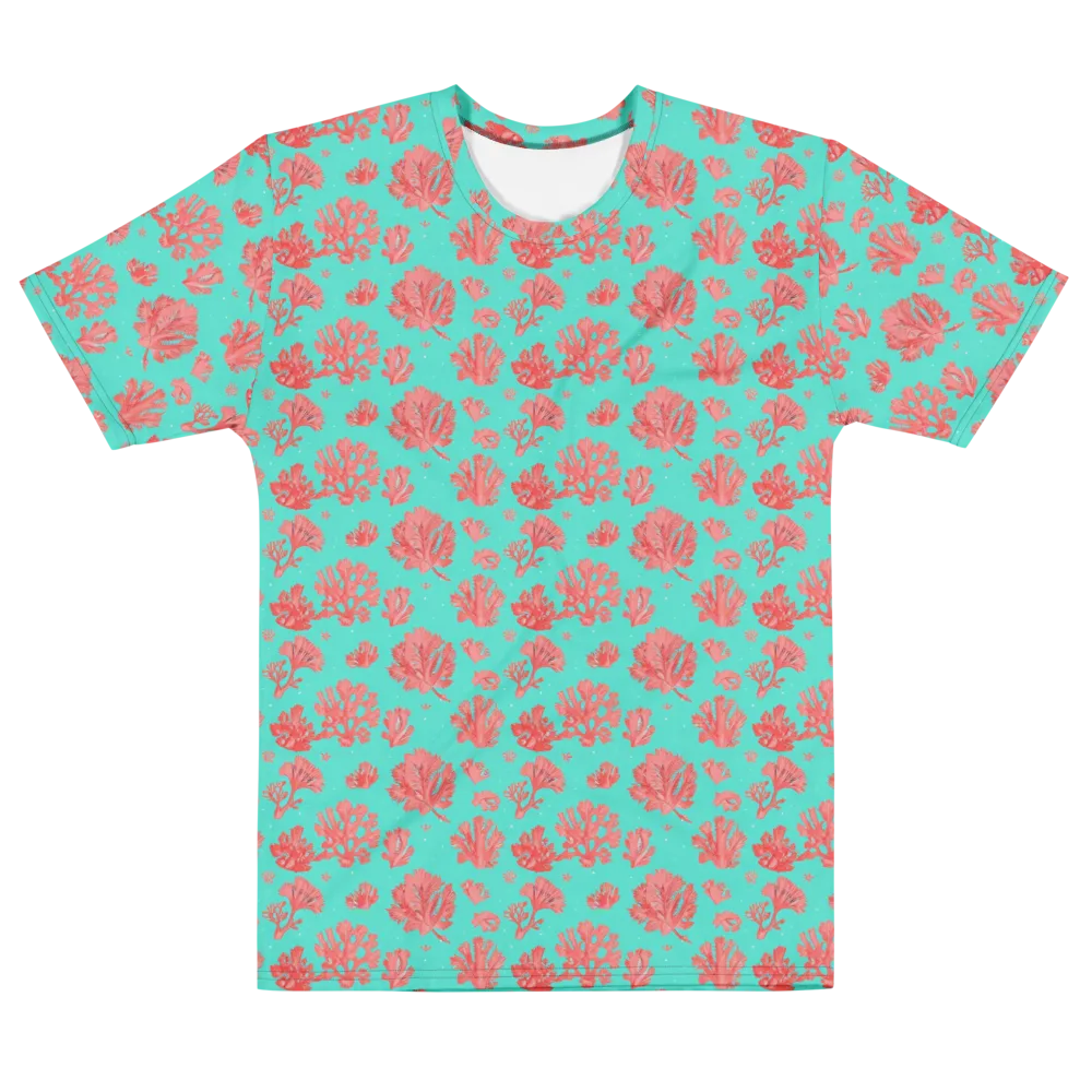 Reef Garden on Men's Cotton Crew Neck T-Shirt — Front