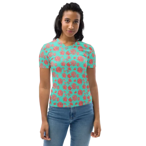 Reef Garden on a Women's Crew Neck T-Shirt