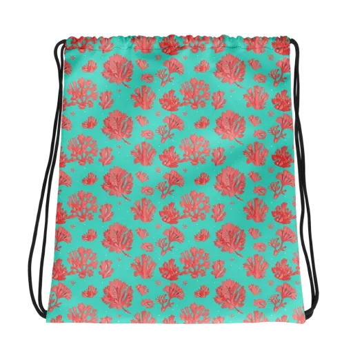 Reef Garden on a Drawstring Bag