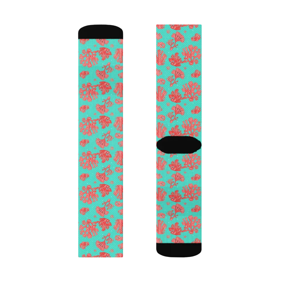 Reef Garden on Socks — Left Sock