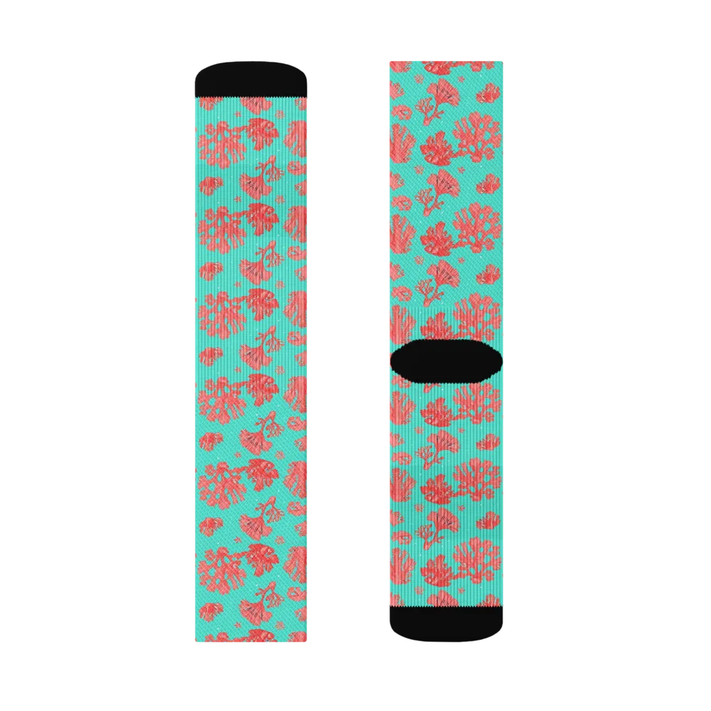 Reef Garden on Socks — Right Sock