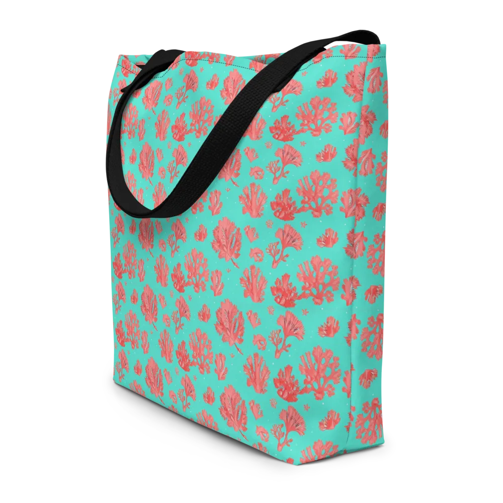 Reef Garden on Large Tote Bag W/ Pocket — Front