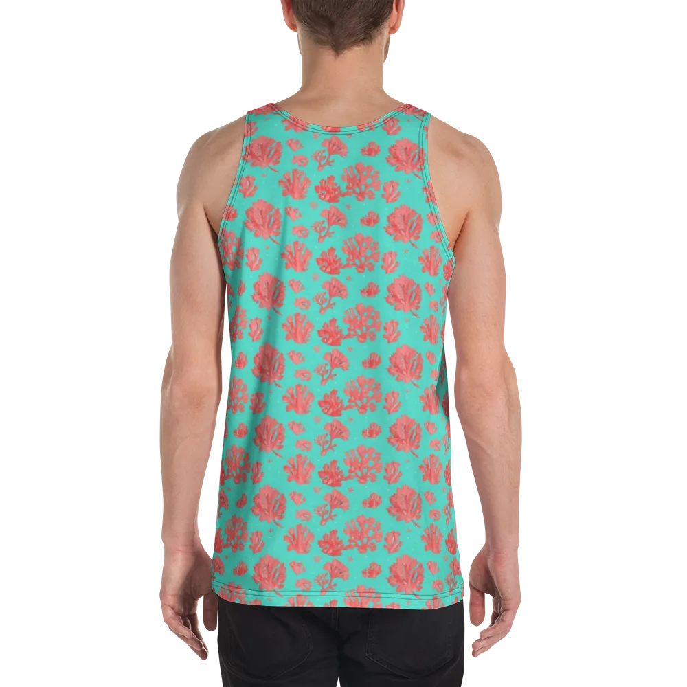 Reef Garden on Men's Tank Top — Back