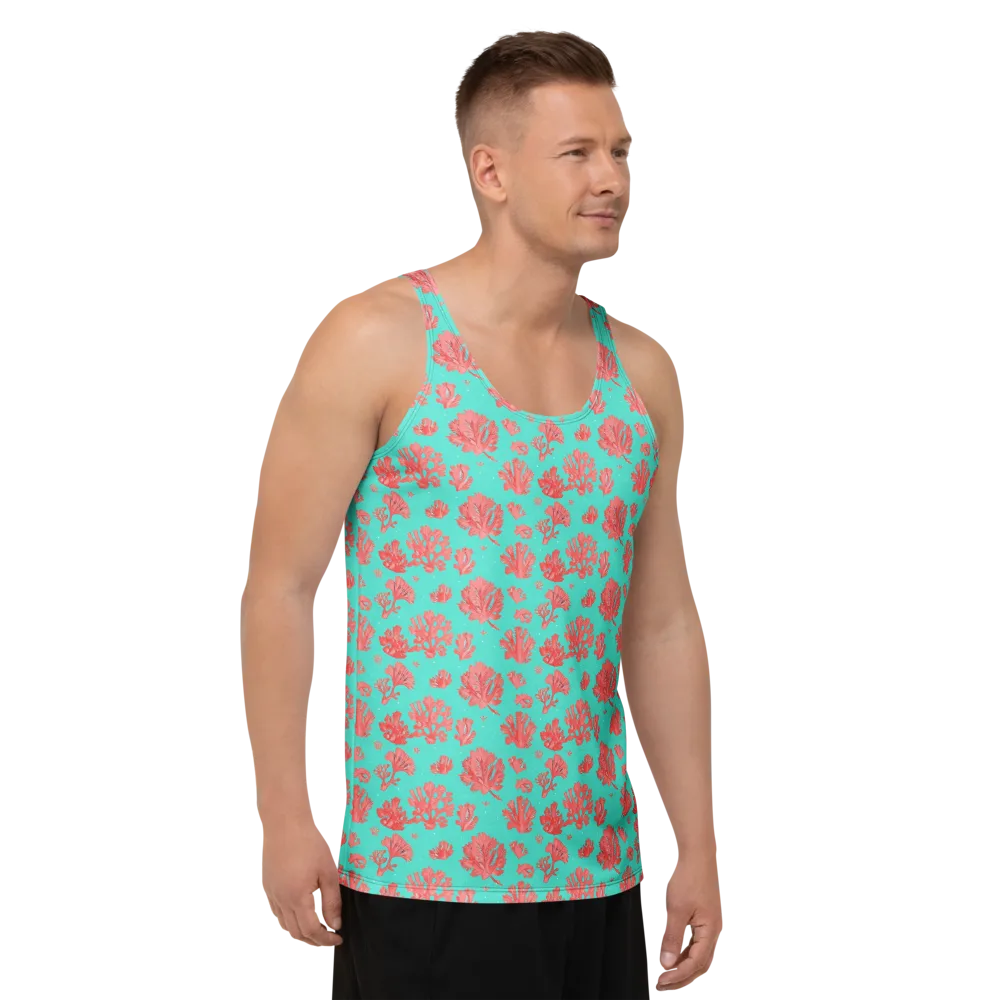 Reef Garden on Men's Tank Top — Right Front