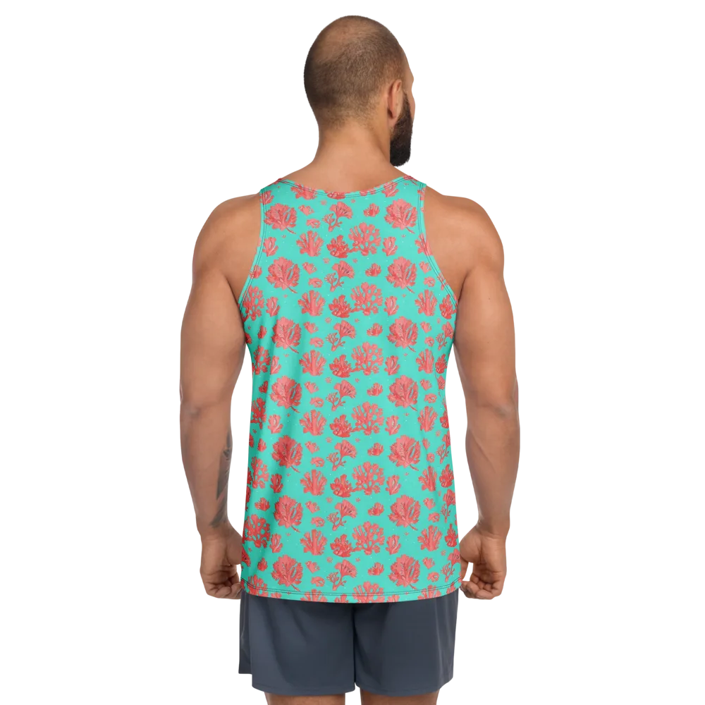 Reef Garden on Men's Tank Top — Back
