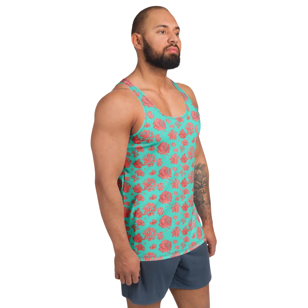 Reef Garden on Men's Tank Top — Right Front