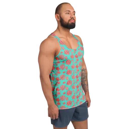 Reef Garden on a Men's Tank Top