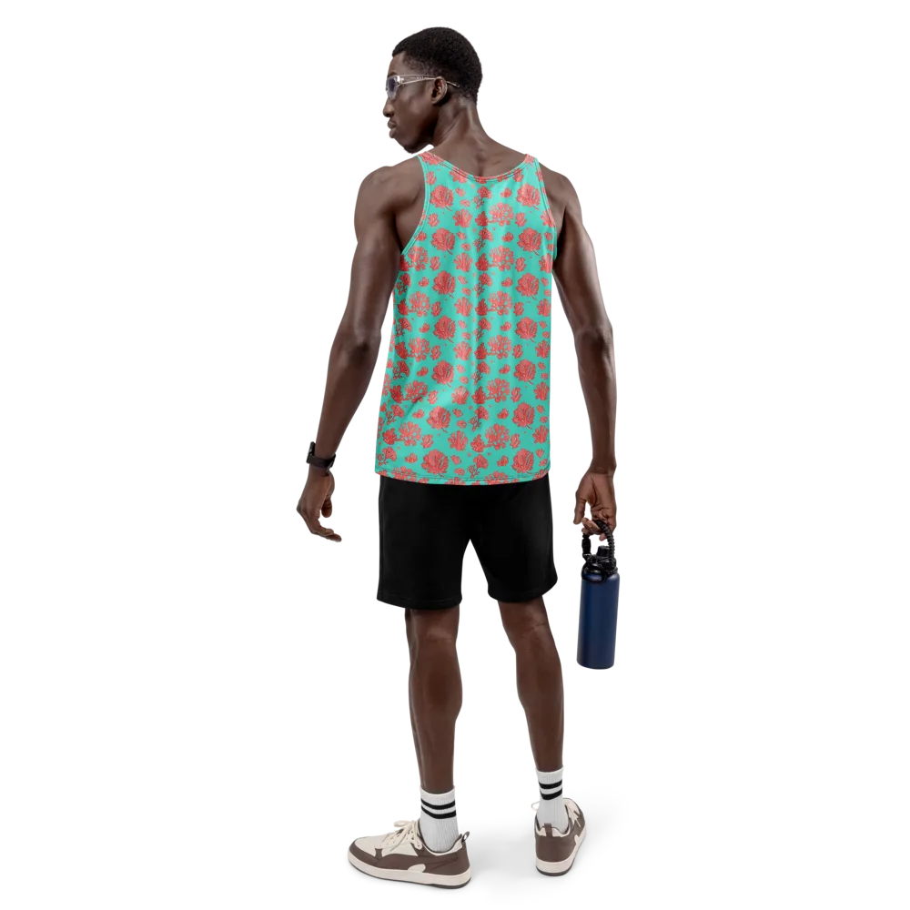 Reef Garden on Men's Tank Top — Back