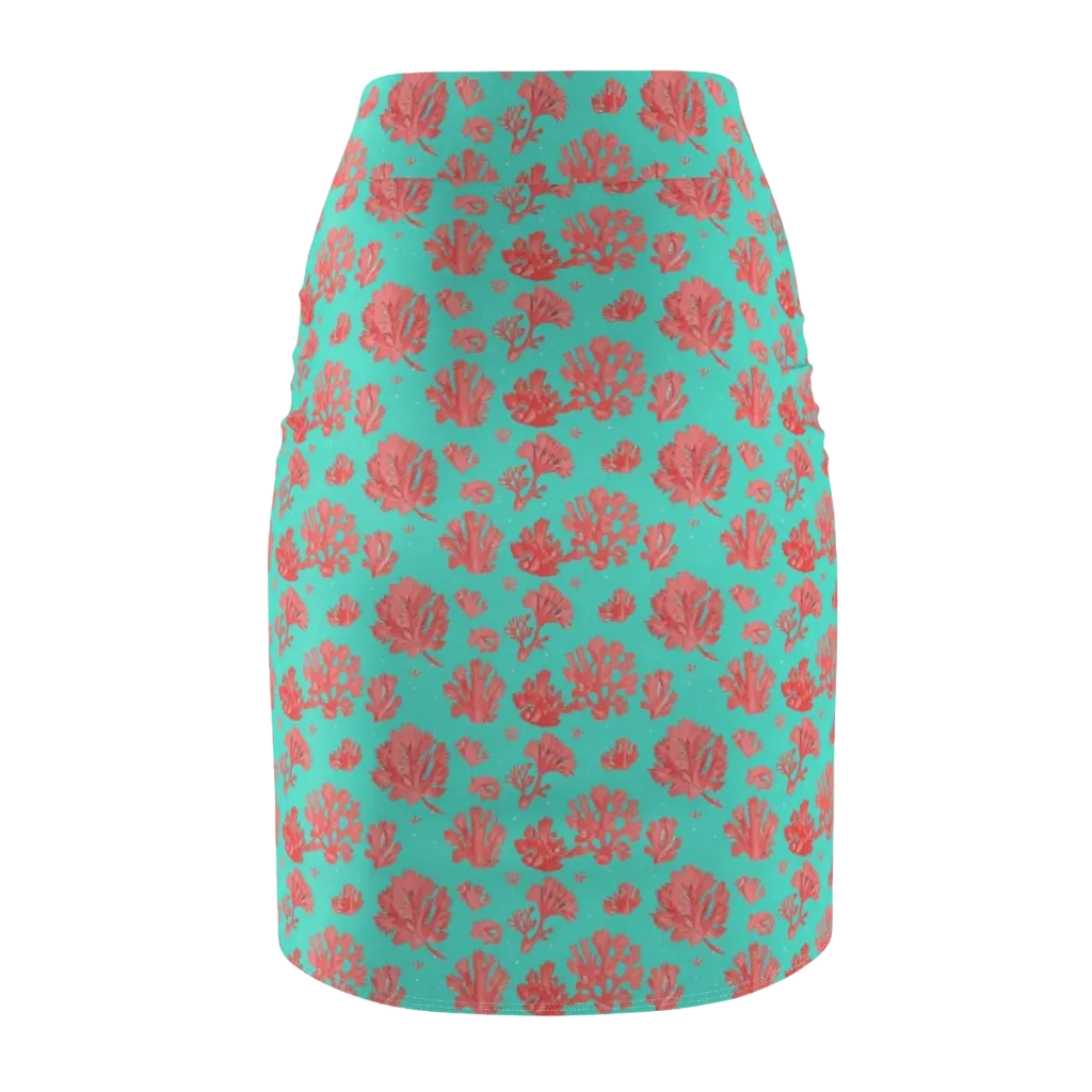 Reef Garden on Pencil Skirt — Back