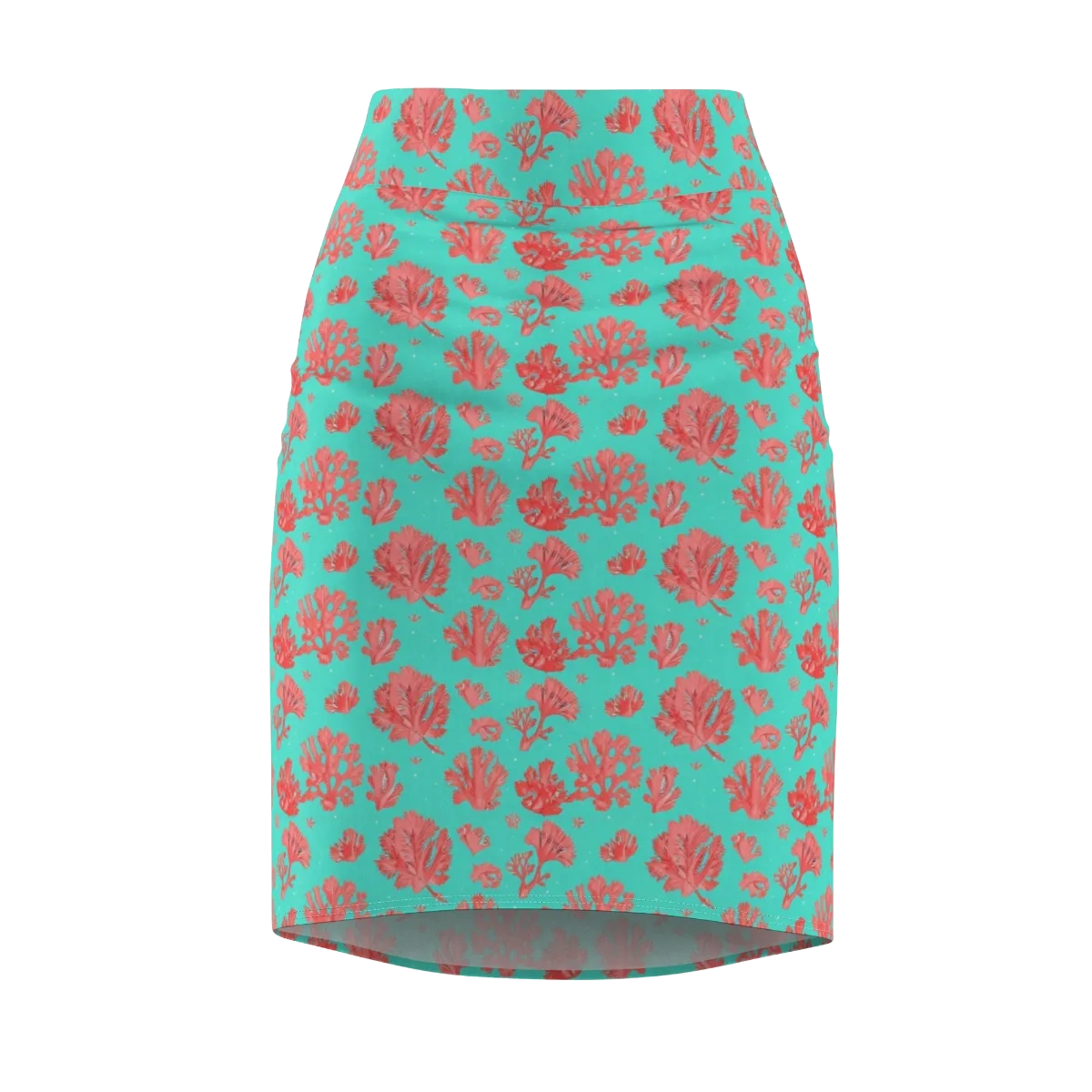 Reef Garden on Pencil Skirt — Front