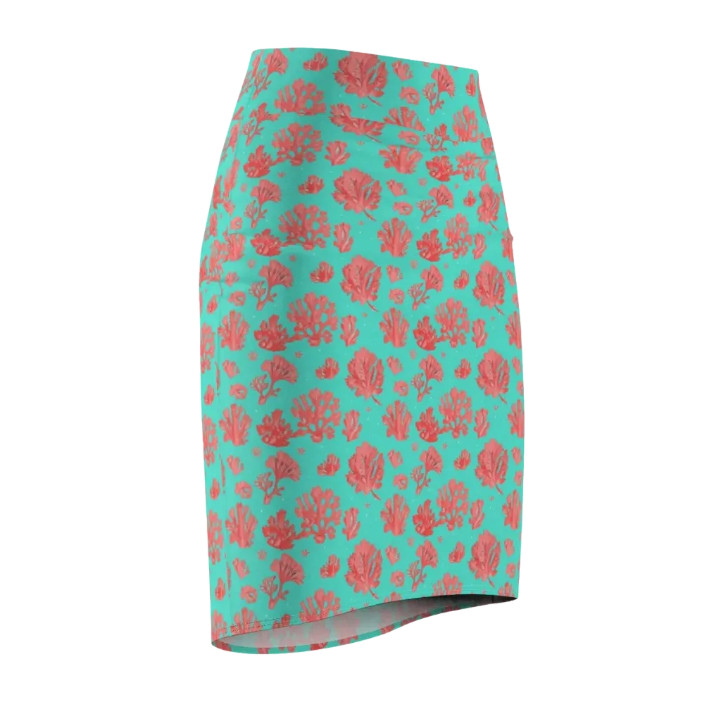 Reef Garden on Pencil Skirt — Front Side