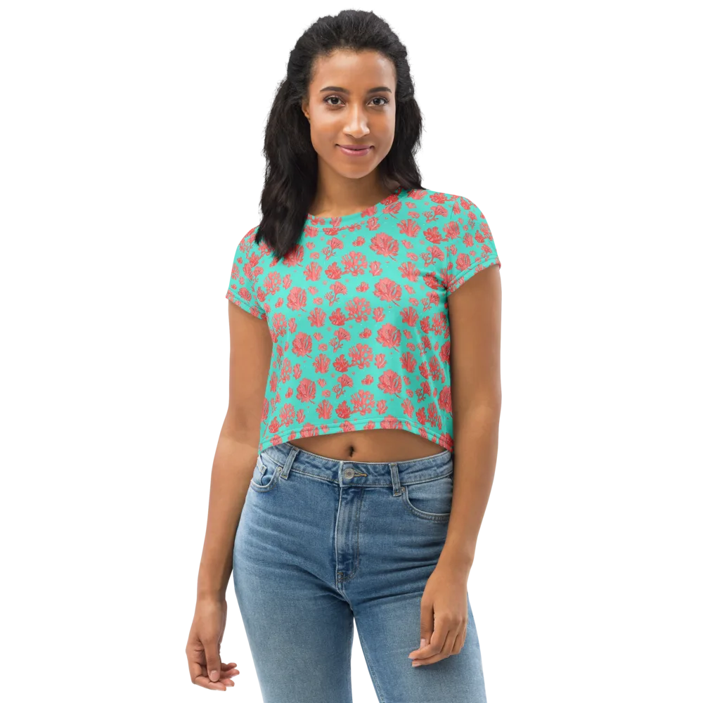 Reef Garden on Crop Tee — Front