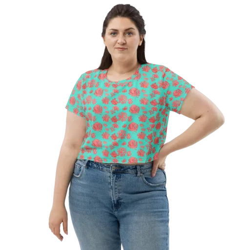 Reef Garden on a Crop Tee