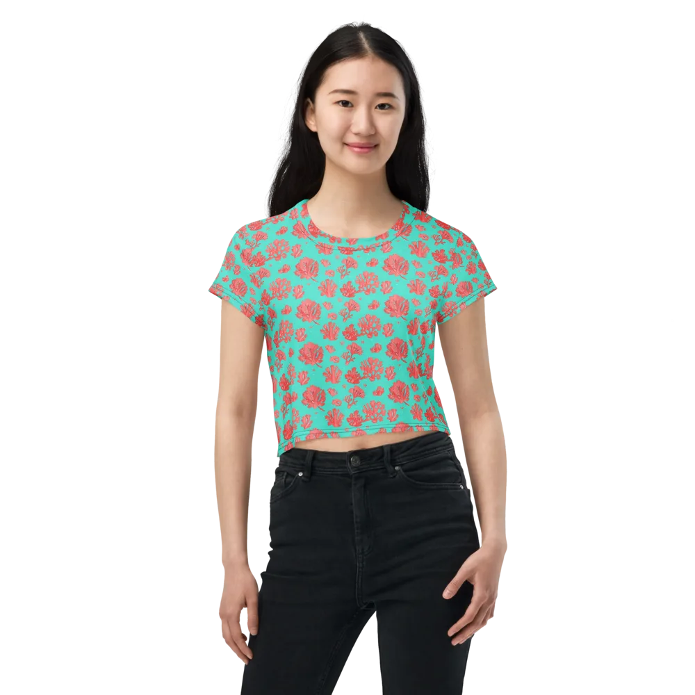 Reef Garden on Crop Tee — Front