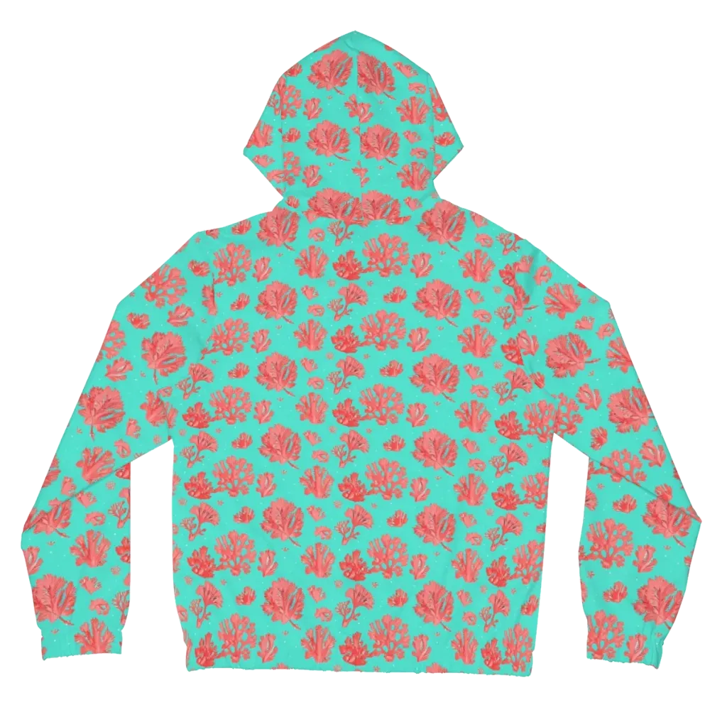 Reef Garden on Women's Full-Zip Hoodie — Back