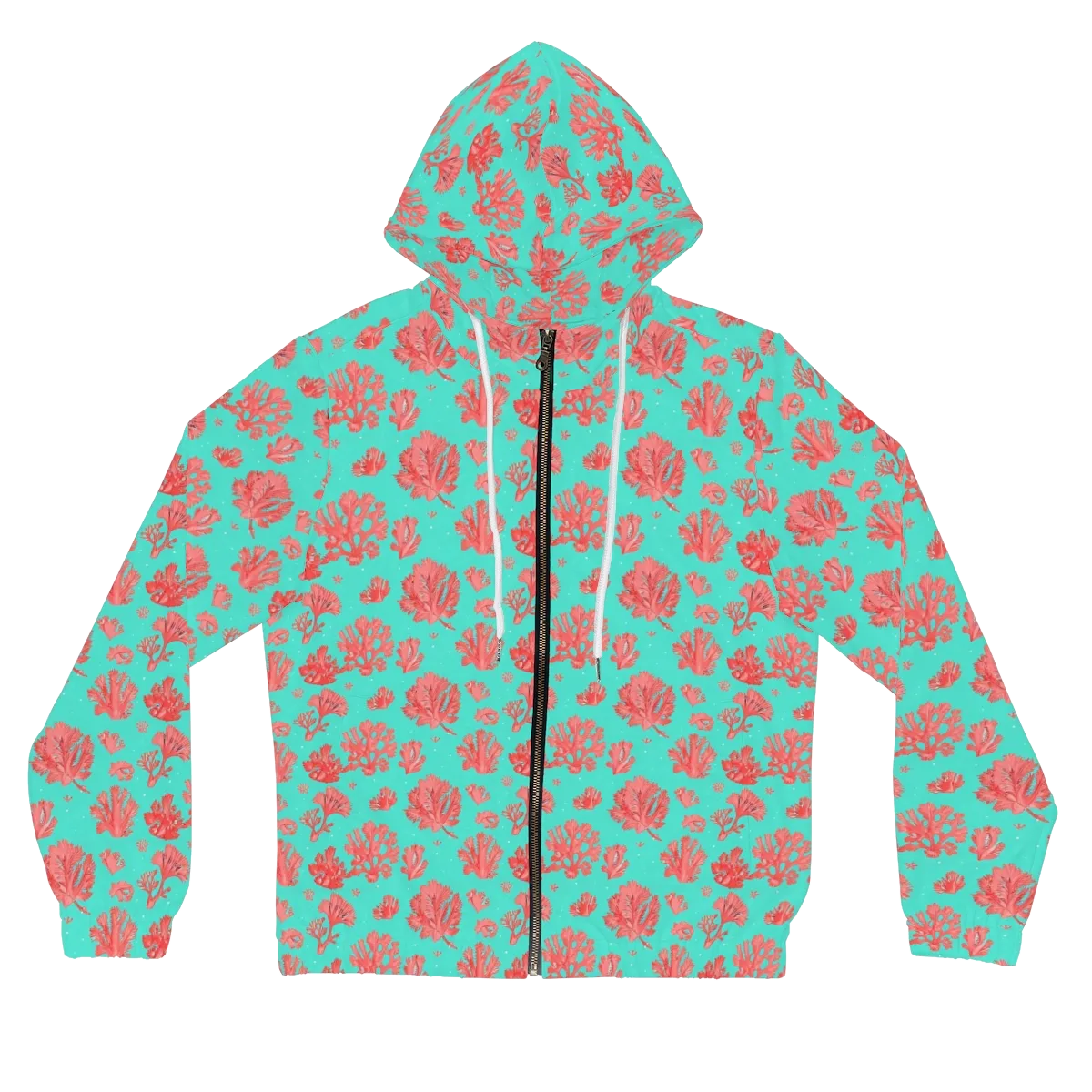 Reef Garden on Women's Full-Zip Hoodie — Front