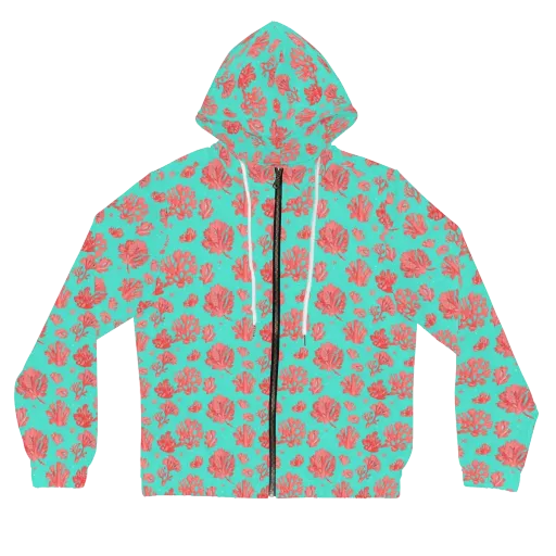 Reef Garden on a Women's Full-Zip Hoodie