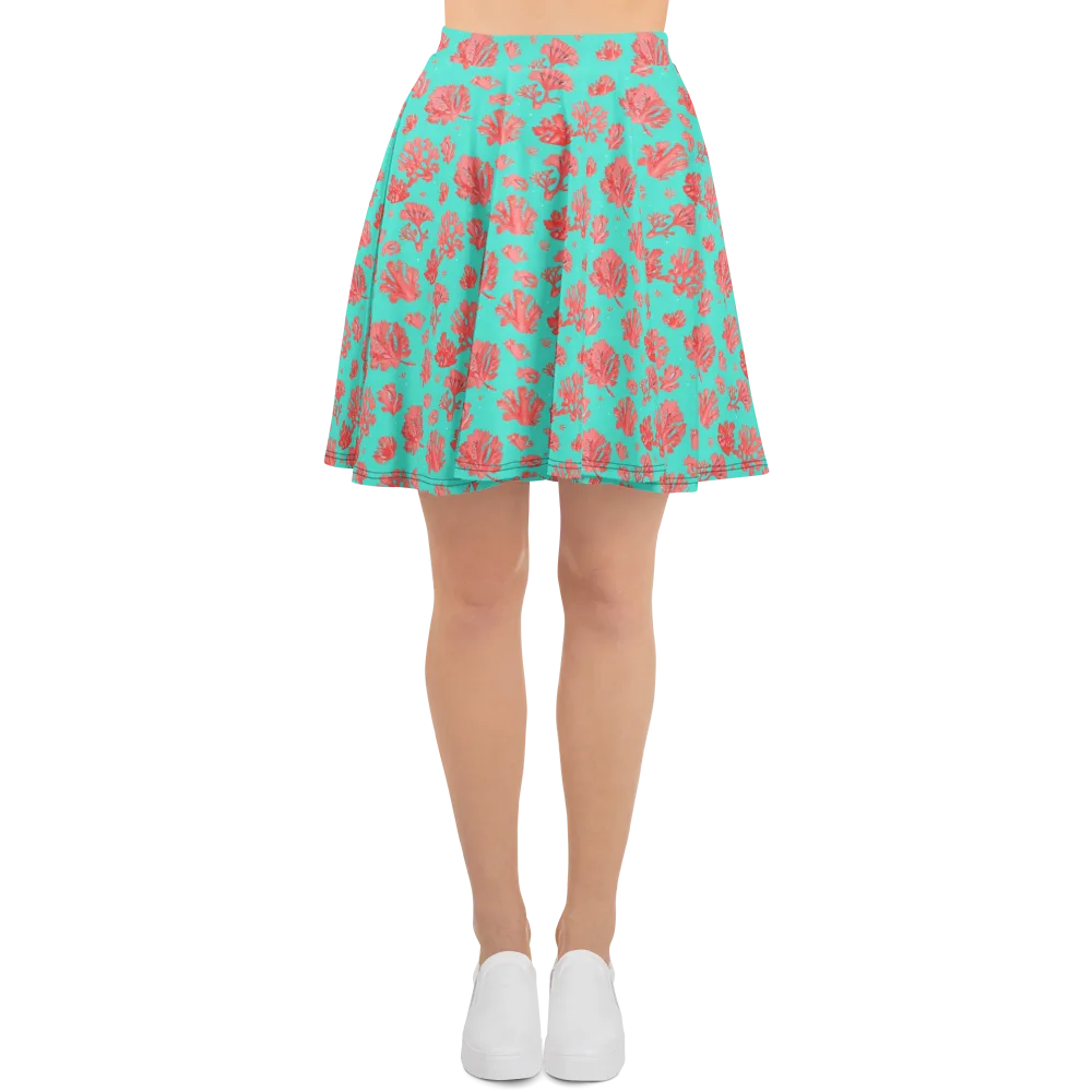 Reef Garden on Skater Skirt — Front