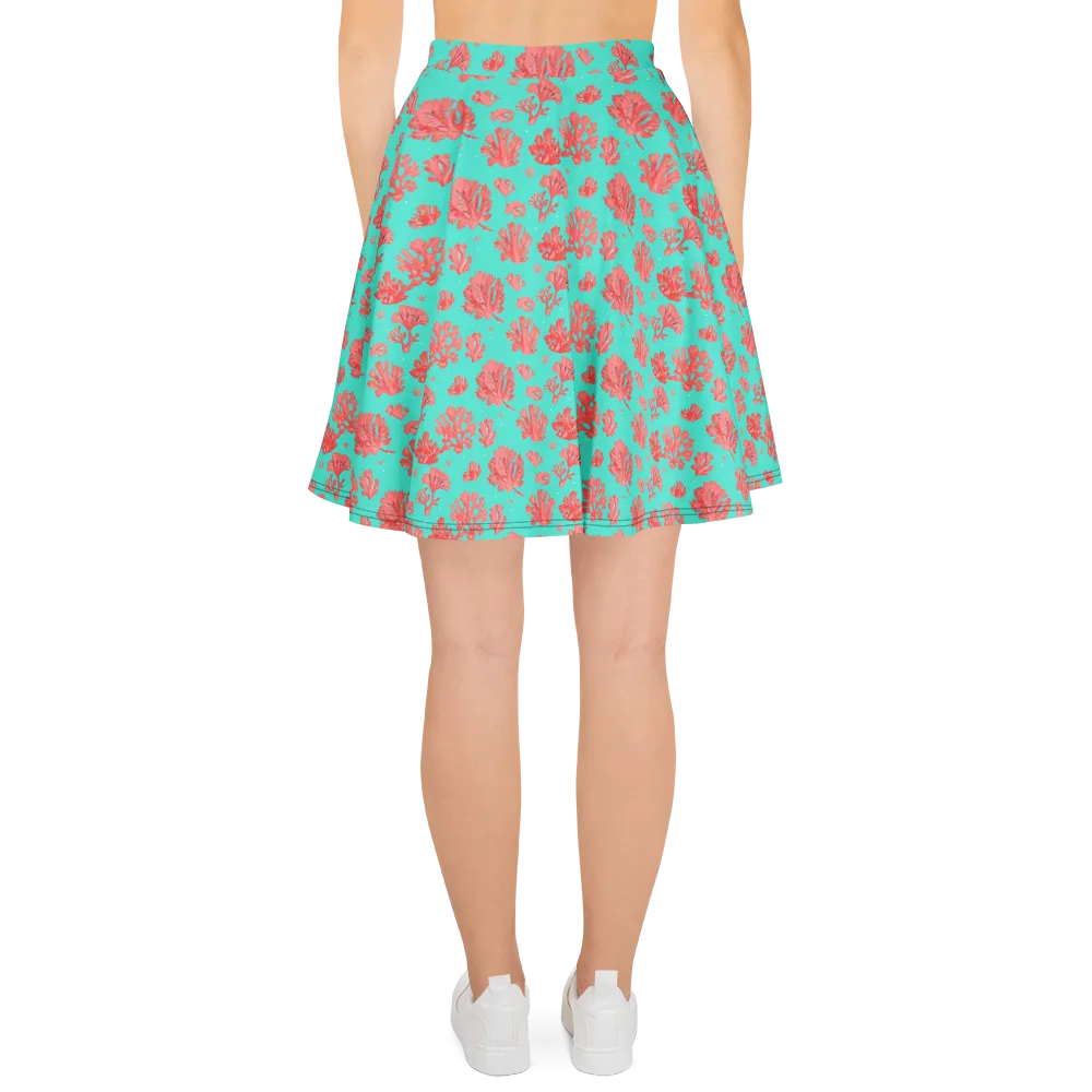 Reef Garden on Skater Skirt — Back