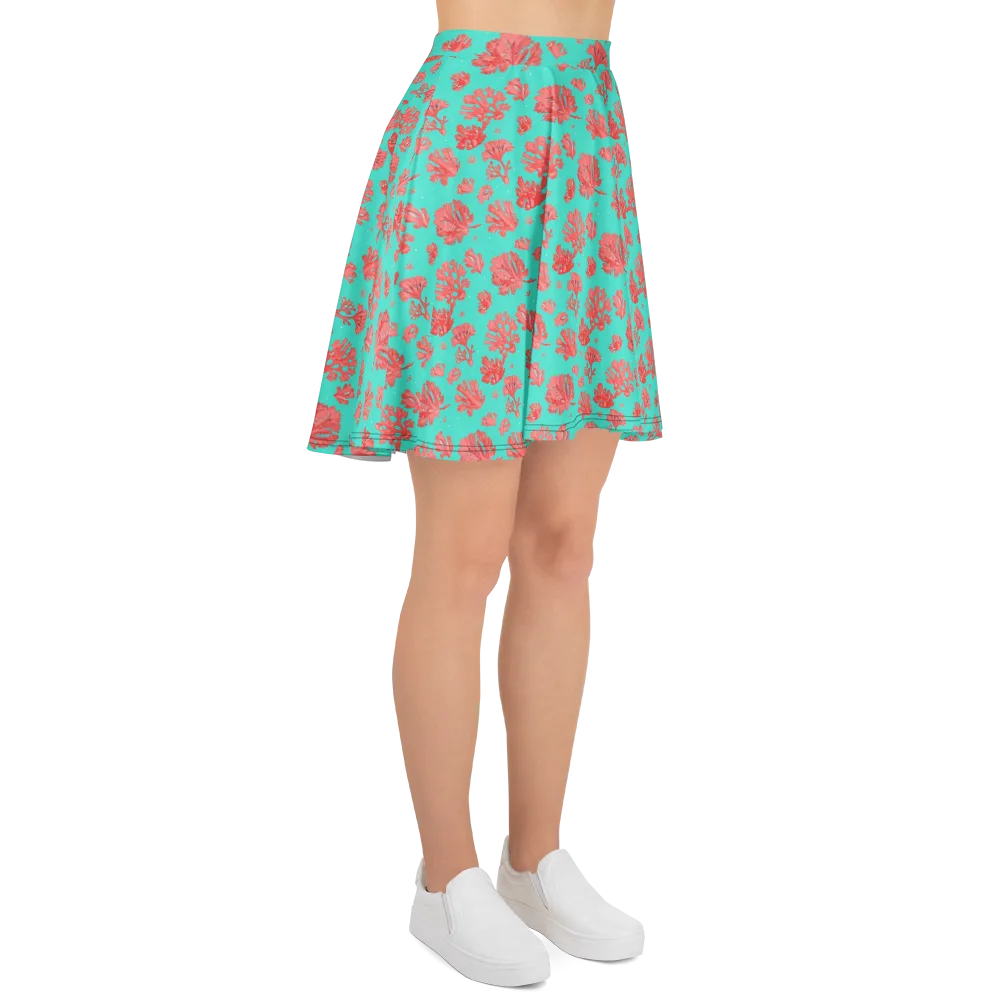 Reef Garden on Skater Skirt — Right