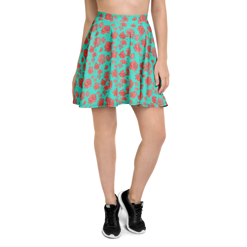 Reef Garden on Skater Skirt — Front