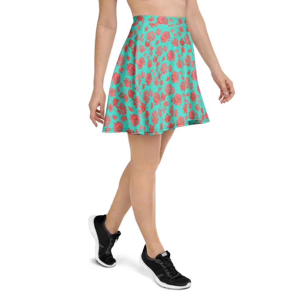 Reef Garden on Skater Skirt — Right