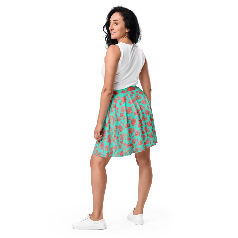 Reef Garden on Skater Skirt — Back