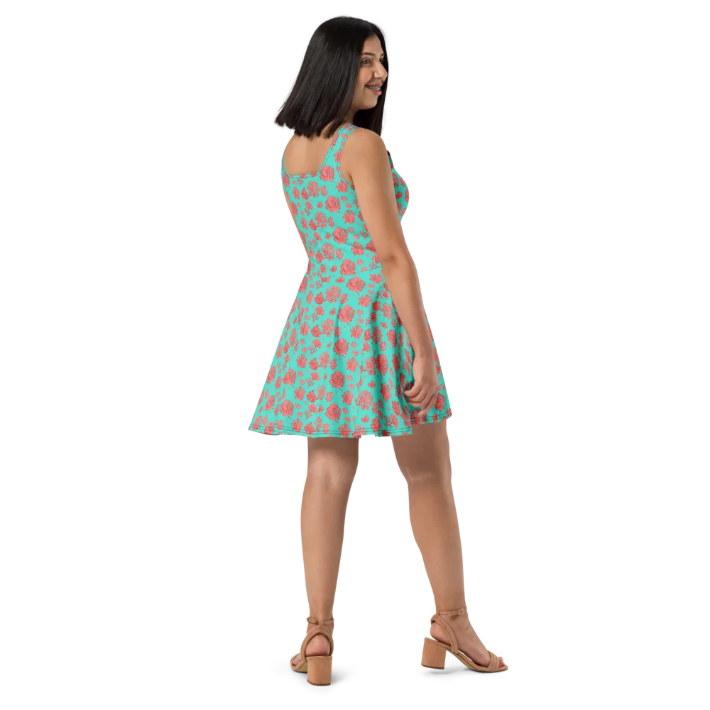 Reef Garden on Skater Dress — Right