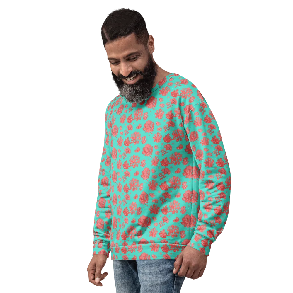 Reef Garden on Sweatshirt — Left Front