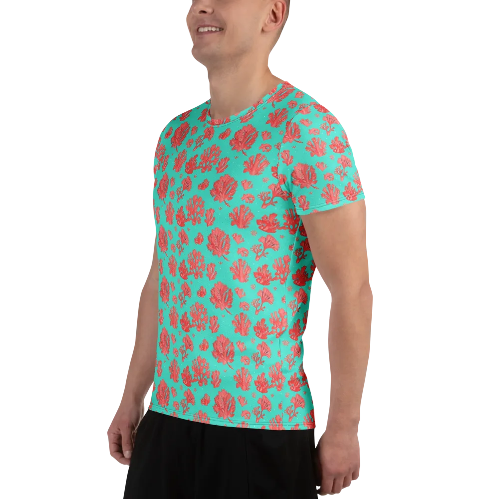 Reef Garden on Men's Athletic T-Shirt — Left