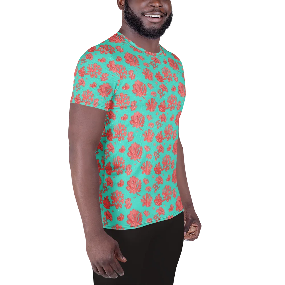 Reef Garden on Men's Athletic T-Shirt — Right