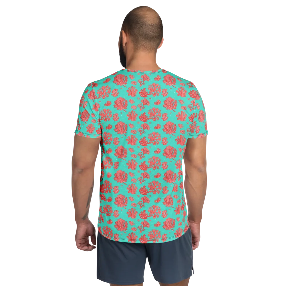 Reef Garden on Men's Athletic T-Shirt — Back