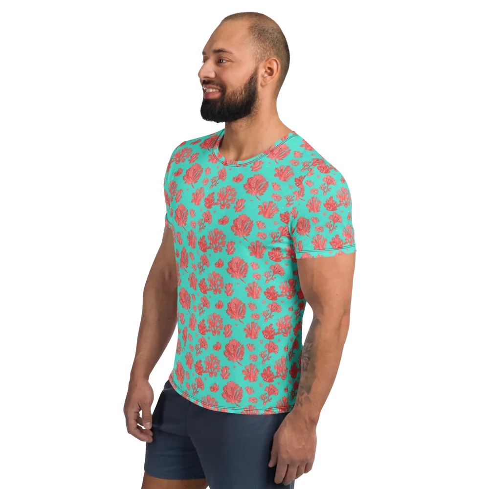 Reef Garden on Men's Athletic T-Shirt — Left