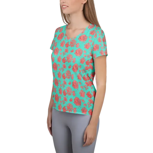 Reef Garden on a Women's Athletic T-Shirt