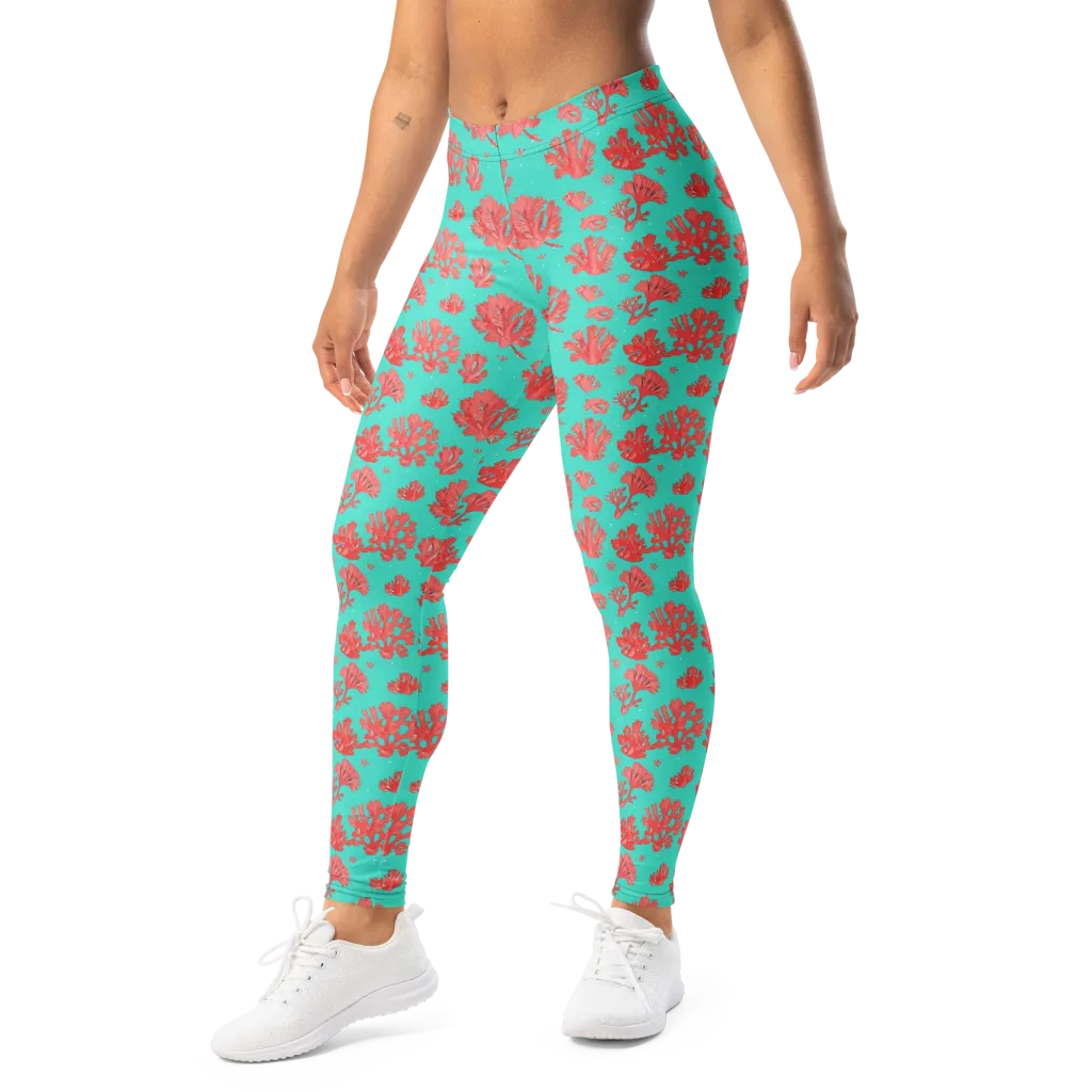 Reef Garden on Leggings — Left Front